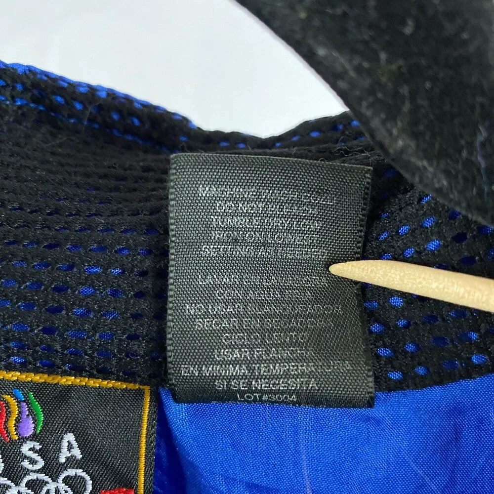 Vintage 90s USA Olympics Blue Windbreaker Jacket Size S